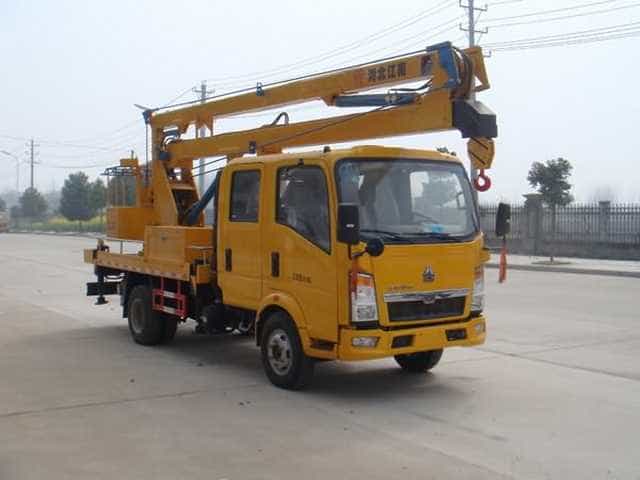 国五重汽豪沃16米高空作业车